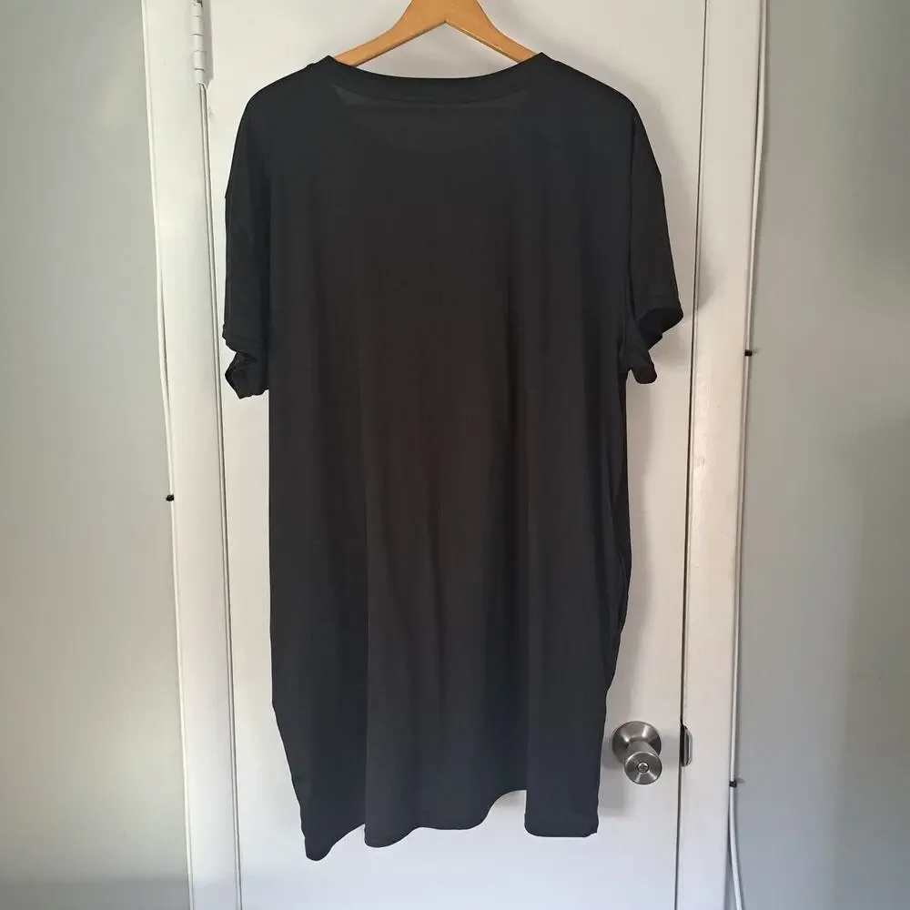 Joy Spun Black "How To Build A Snowman" Sleep Shirt Women's Plus 3X - Picture 3 of 5